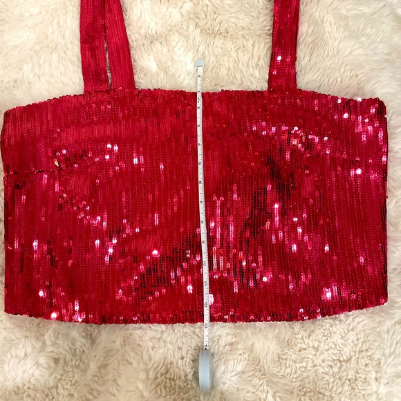 Rachel Zoe hot pink/raspberry “Bra” top and fring skirt. - Picture 6 of 10